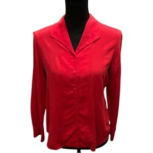Casual Corner Red Silk Blouse in like new condition, size‎ 6.